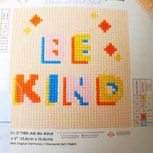 Diamond Art Club -Limited Edition Ellen Be Kind artwork kit